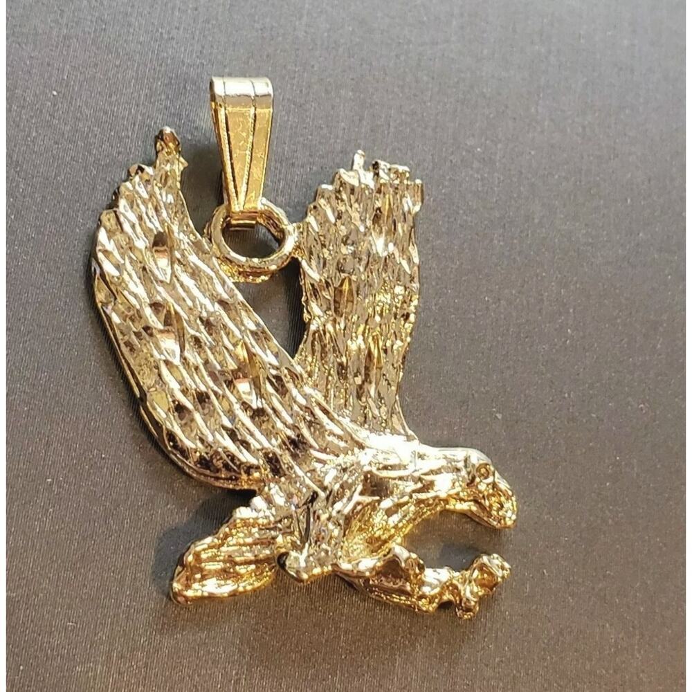 925 Sterling Silver Necklace Pendant Chain, Poured Silver, Eagle Bird sn01-08